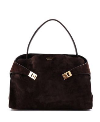 Large Hug Shoulder Bag Suede