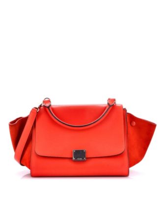 Small Tricolor Trapeze Bag Leather