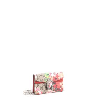 Pre-Owned Gucci Super Mini Dionysus Bag Blooms Print GG Coated