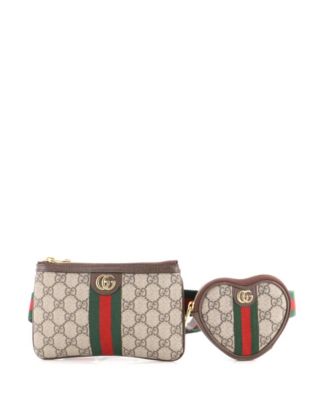 Ophidia Heart Utility Double Belt Bag GG Coated Canvas