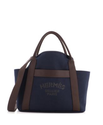 Pre-Owned Hermes Sac De Pansage Groom Handbag Canvas