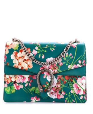 Medium Dionysus Bag Blooms Print Leather