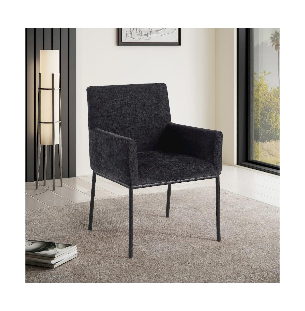 Meridian Furniture Reeves chenille Fabric Dining Chair
