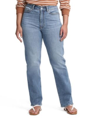 Women's High-Rise Straight-Leg Curvy Jeans