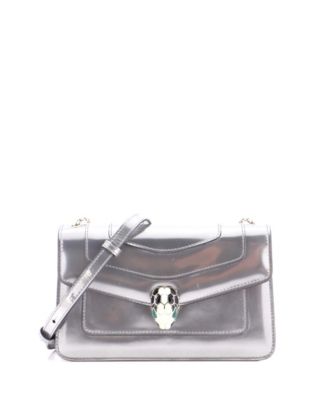Small Serpenti Forever Shoulder Bag Metallic Leather