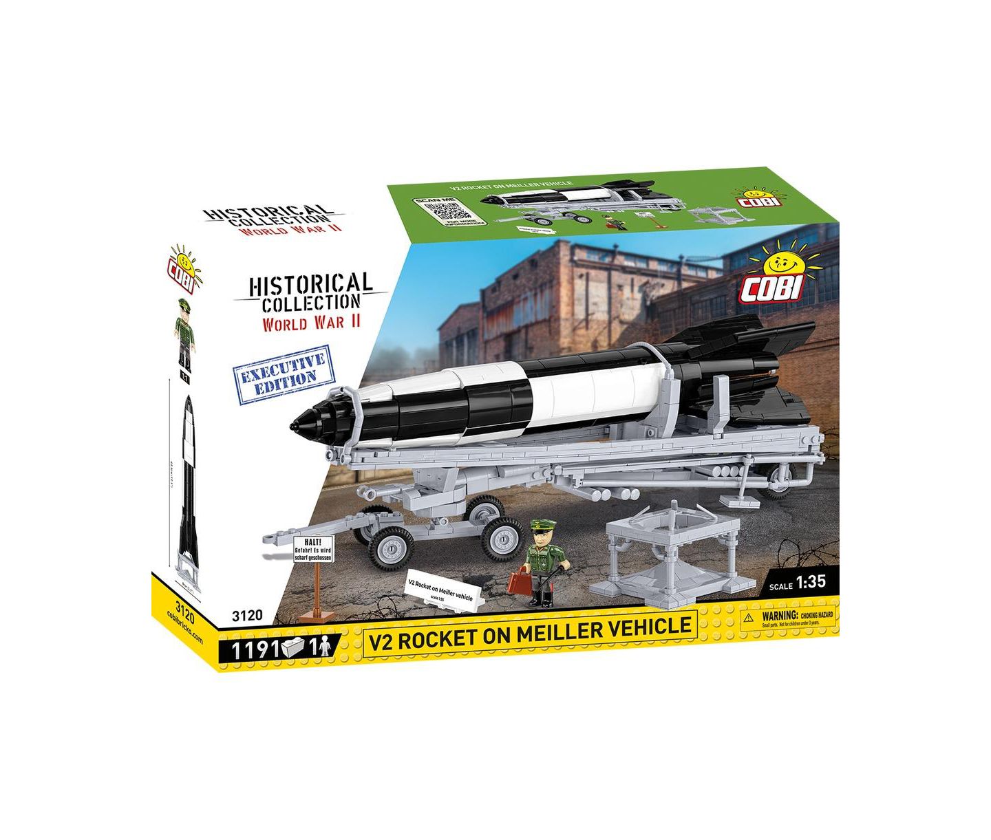 Детский конструктор COBI Historical Collection Wwii V2 Rocket and Transporter Executive Edition 1191-Piece Building Set, Ages 10+ — фото 1