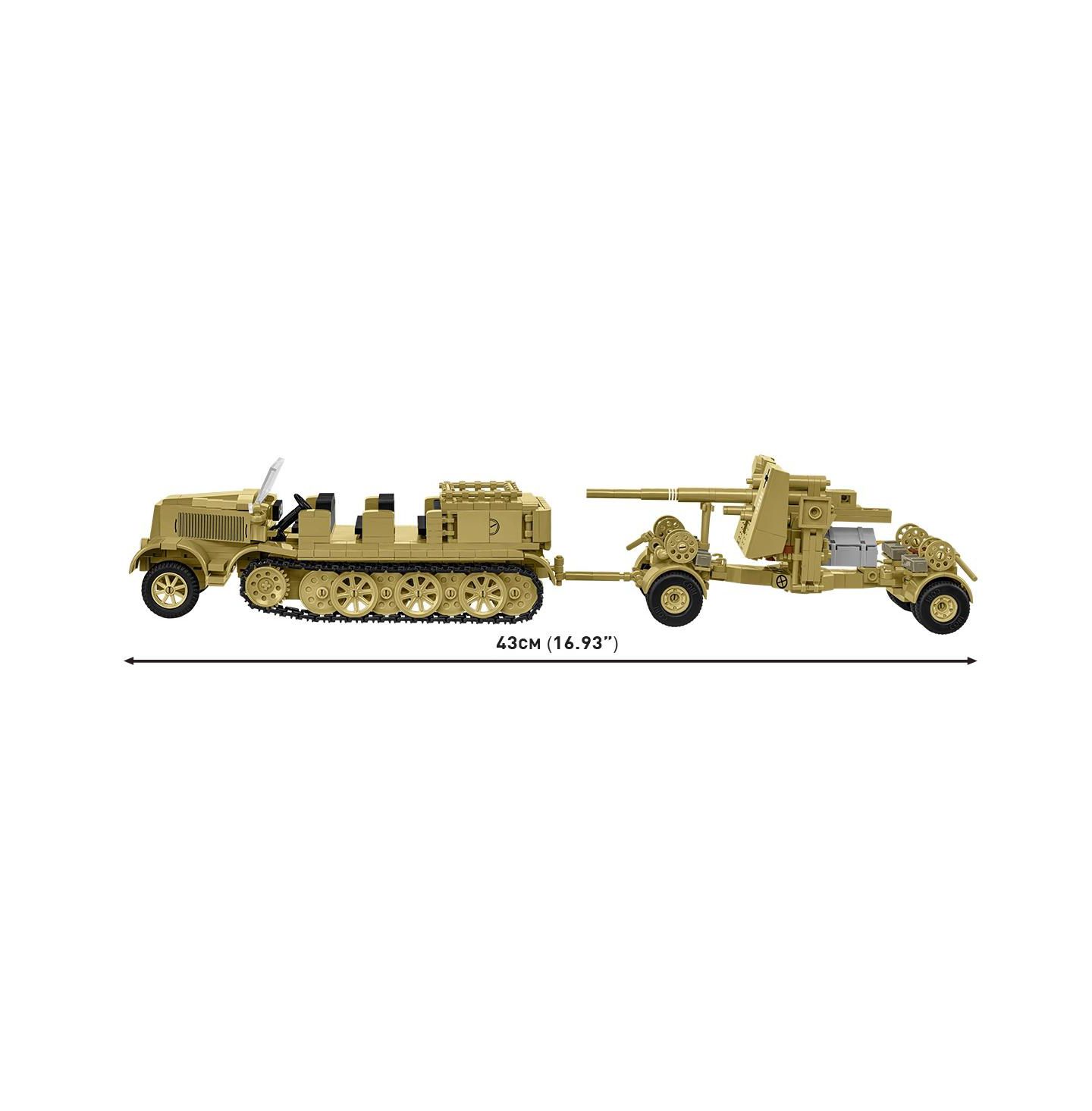 Детские конструкторы COBI Historical Collection Wwii Sd.Kfz. 8 towing 8.8cm Flak 36, 975 pieces — фото 4