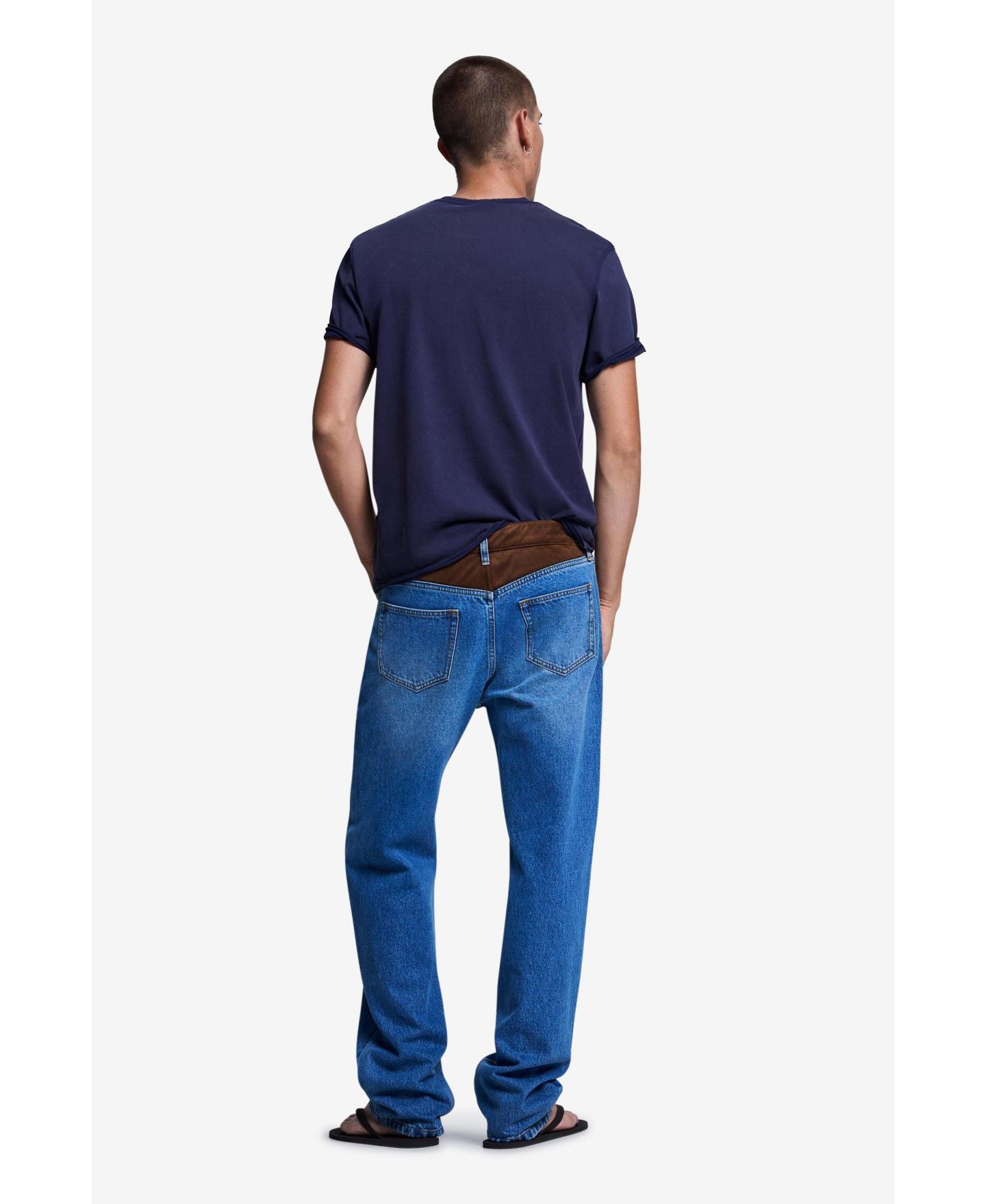 Мужские джинсы Desigual Straight-Leg Ripped Denim Jeans, цвет: Средний синий — фото 5