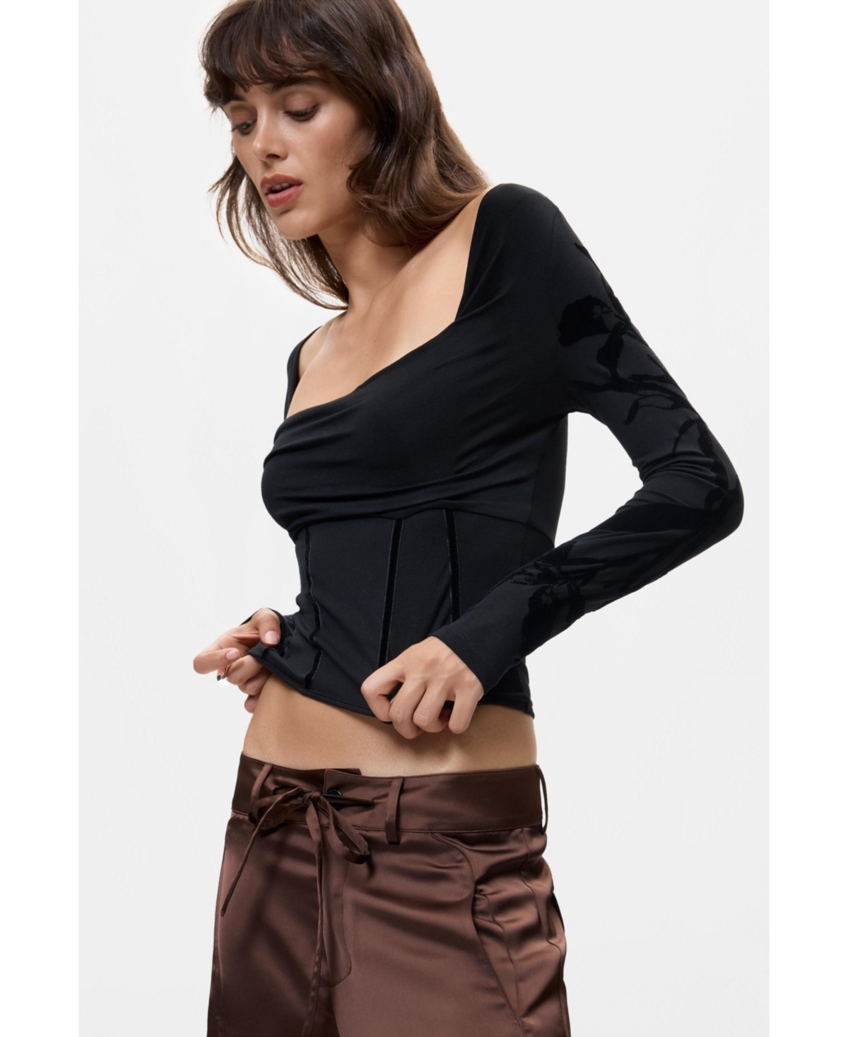 Desigual Women's Satin cargo pants