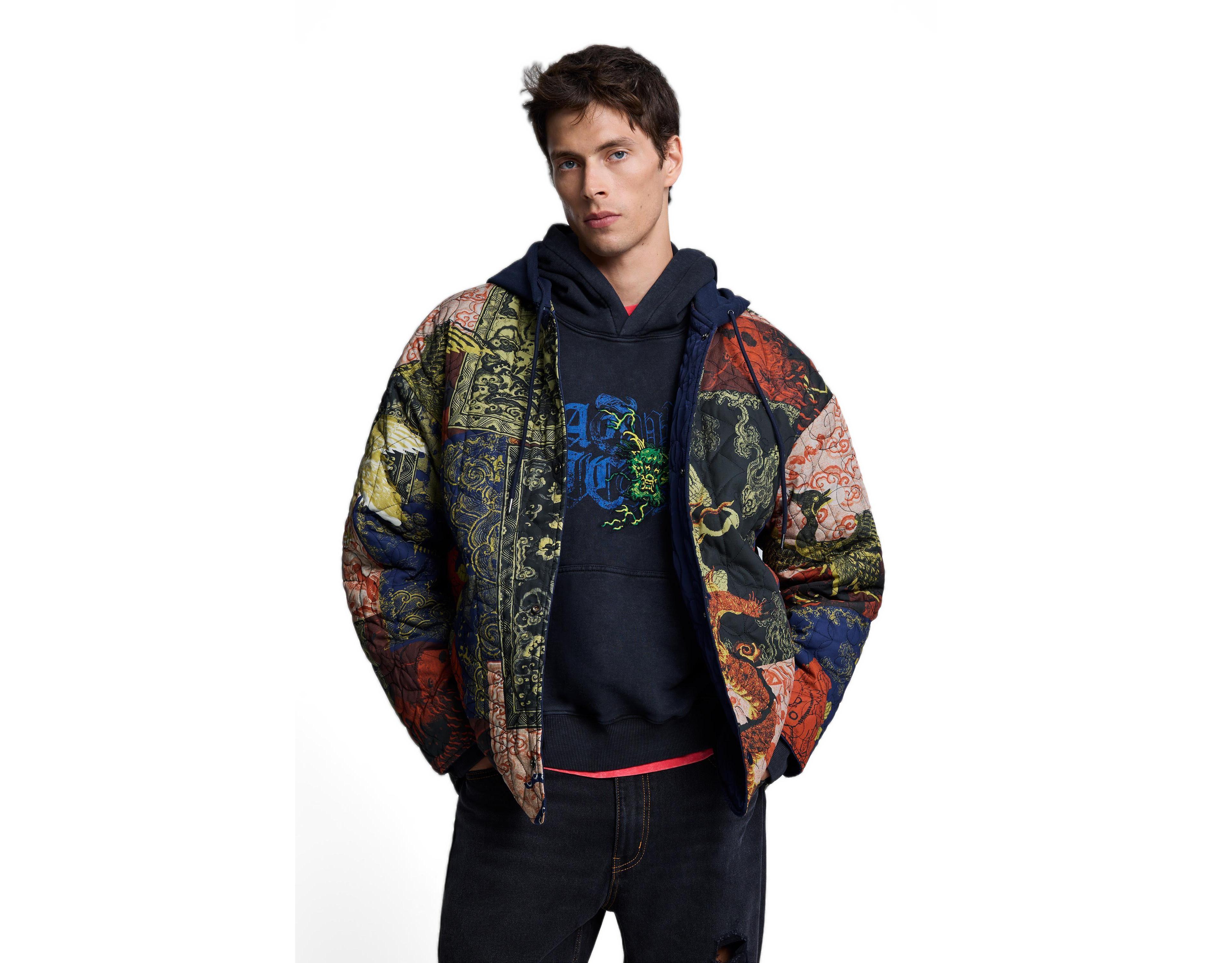 Desigual Men's Reversible Hooded Jacket