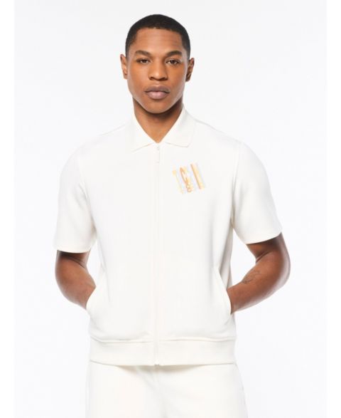 Мужская куртка Sergio Tacchini Urso Short-Sleeve Zip-Up Track, цвет: Gardenia