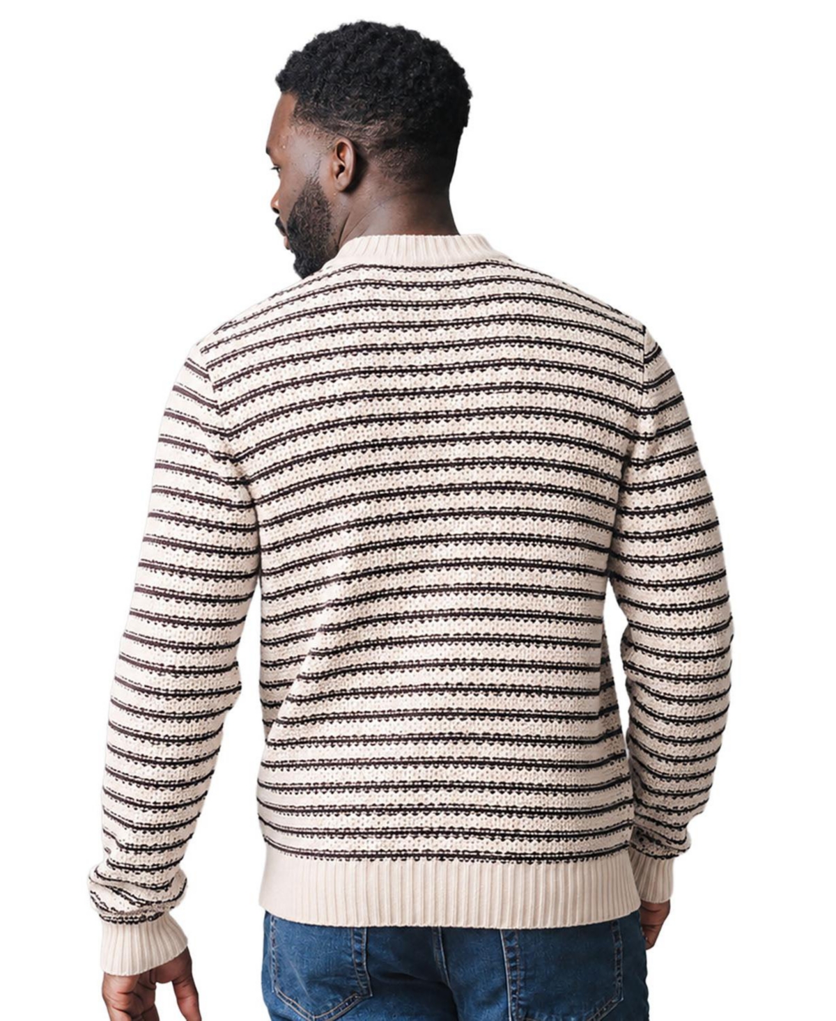 Hope & Henry Men's Organic Cotton Stripe Sweater