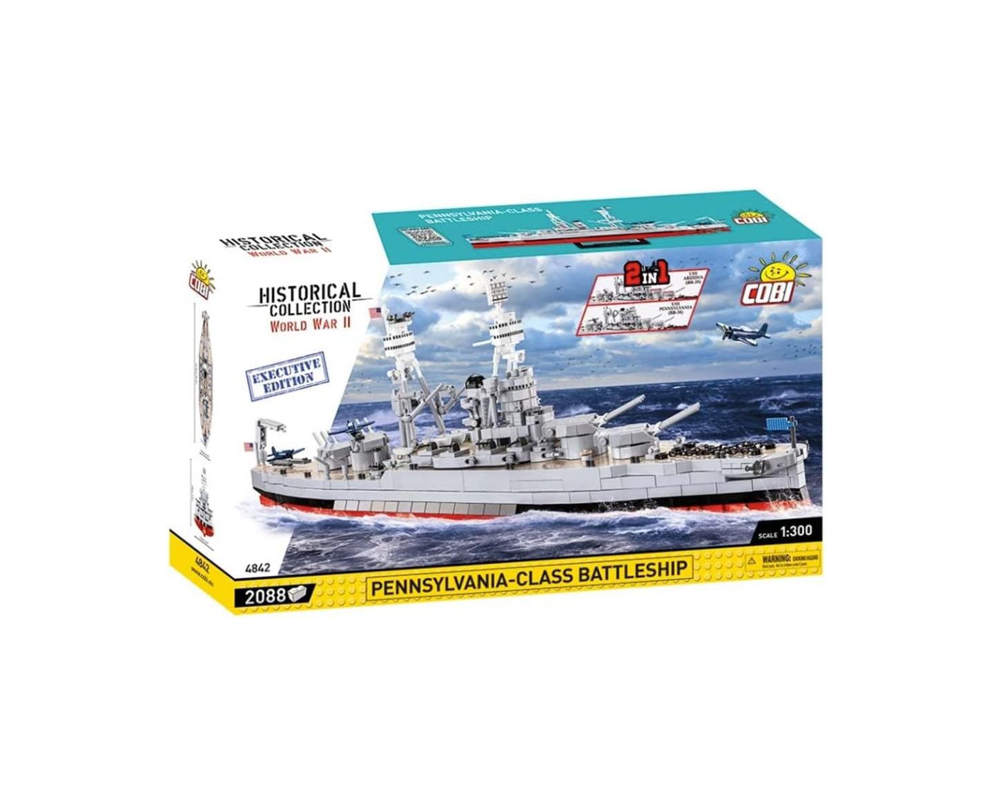Детский конструктор COBI Historical Collection World War II USS Pennsylvania & USS Arizona Executive Edition 2,000+ Piece Building Set, Ages 10+, цвет: Разноцветный — фото 2