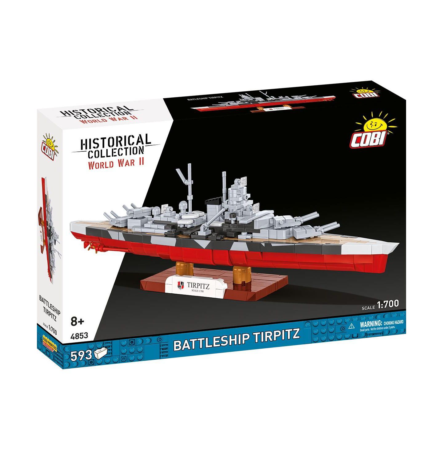 Детский конструктор COBI Historical Collection Wwii Battleship Tirpitz 593-Piece Building Set, Ages 8+ — фото 1