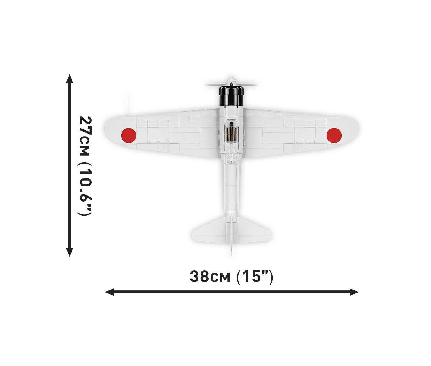 Детский конструктор COBI Historical Collection World War II Mitsubishi A6M2 "Zero-Sen" Plane 347-Piece Building Set, Ages 7+ — фото 2