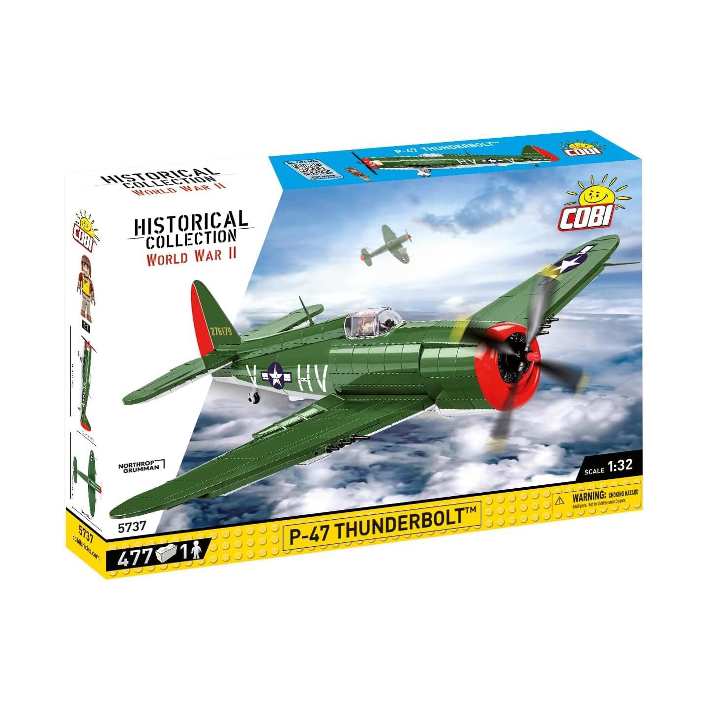 Детский конструктор COBI World War II P-47 Thunderbolt 477-Piece Building Set, Ages 8+ — фото 2