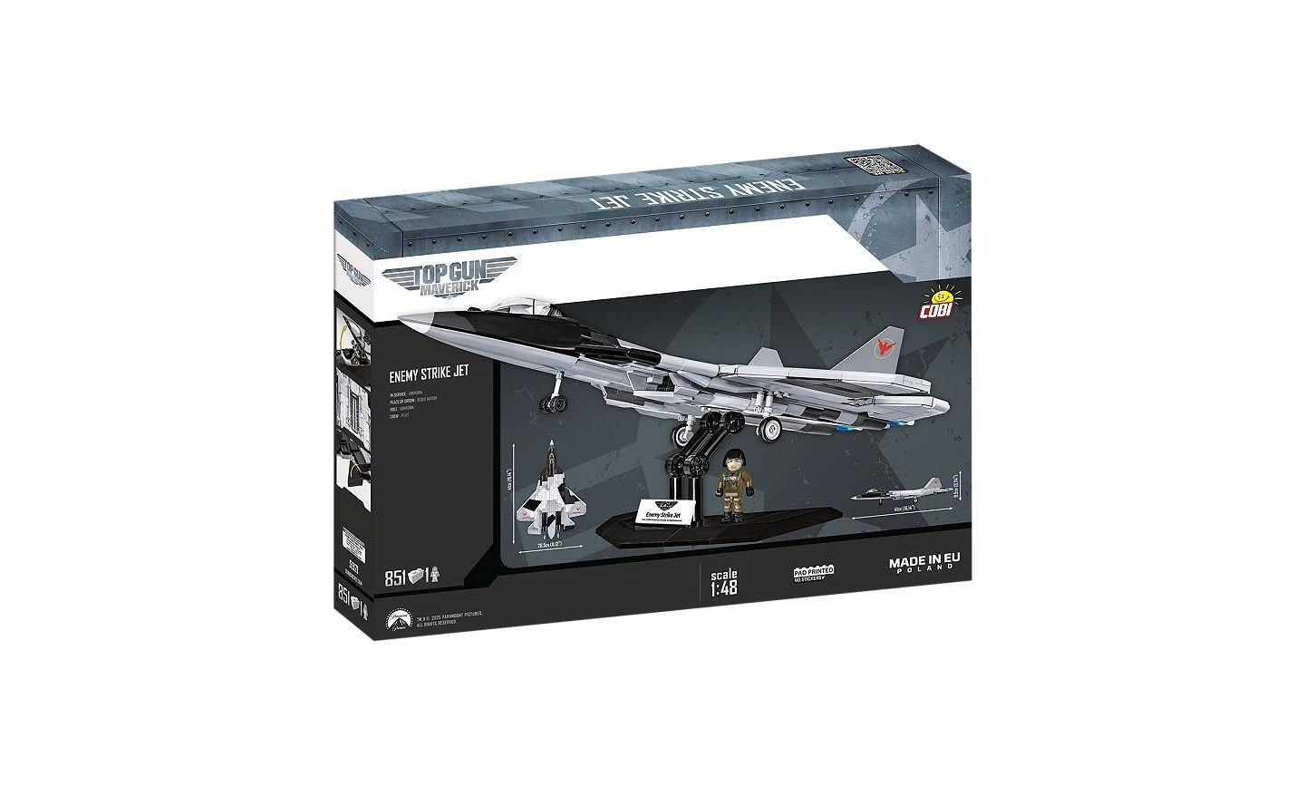 Детский конструктор COBI Top Gun: Maverick Enemy Strike Jet 851-Piece Building Set, Ages 9+, цвет: Open Miscellaneous — фото 2