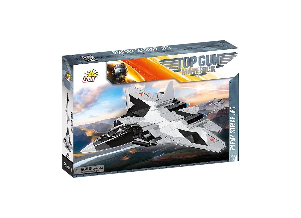 Cobi Top Gun: Maverick Enemy Strike Jet 851-Piece Building Set, Ages 9+