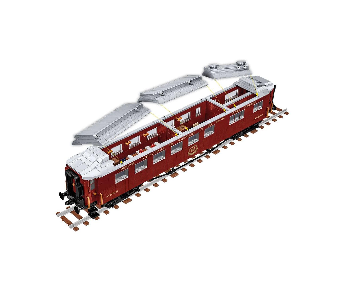Детский конструктор COBI 1:35 Scale Great War Compiegne Wagon 1927-Piece Building Set, Ages 11+, цвет: Open Miscellaneous — фото 6