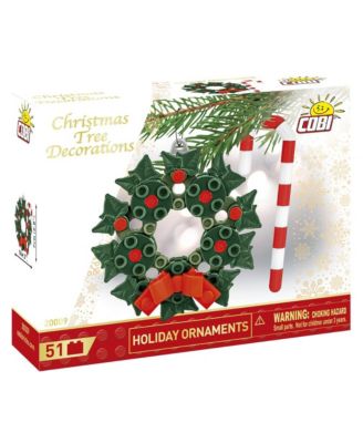 Holiday Ornaments Christmas Tree Decorations Wreath 51-Piece Building Set, Ages 5+