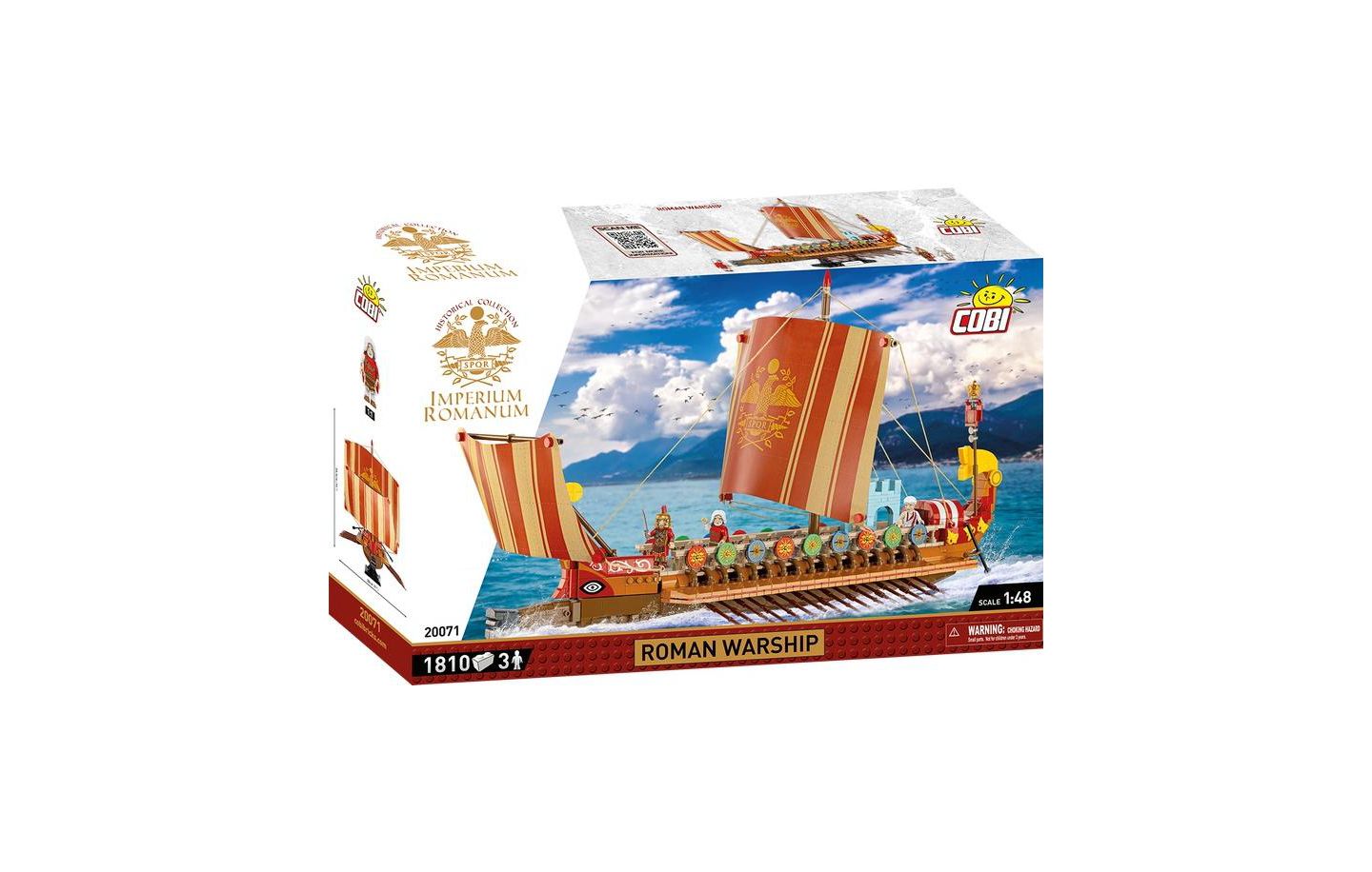 Детский конструктор COBI Historical Collection Imperium Romanum 1810-Piece Roman Warship Building Set, Ages 9+ — фото 1
