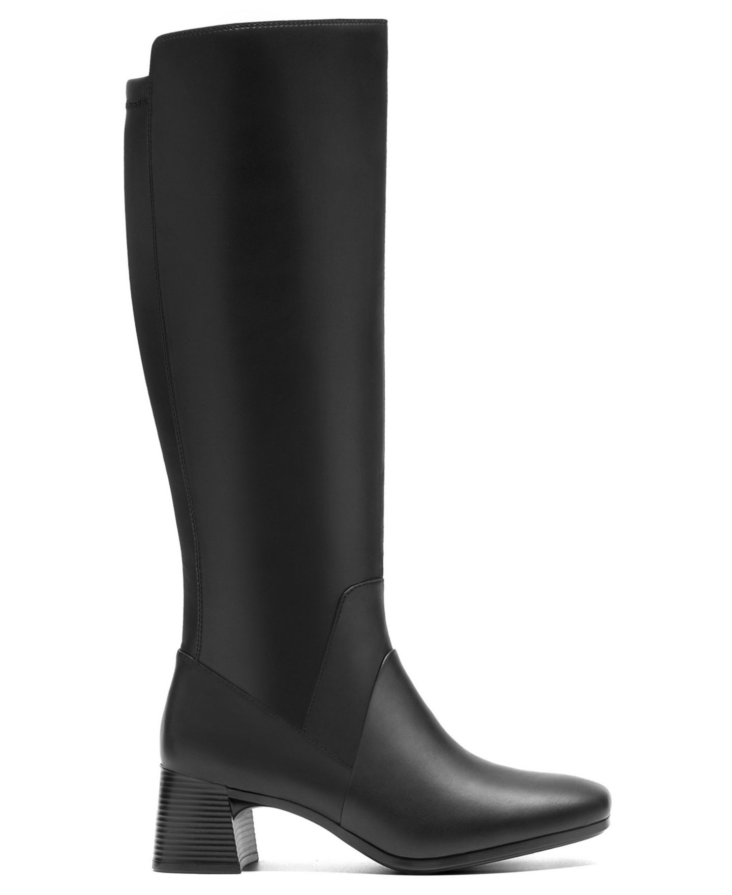 Женские ботинки Clarks Marriann Chic Knee-High Square Toe Block Heel, цвет: Чёрный — фото 2