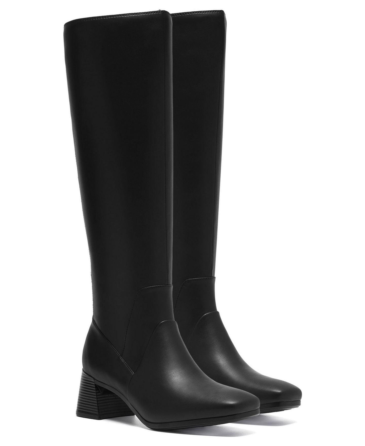 Женские ботинки Clarks Marriann Chic Knee-High Square Toe Block Heel, цвет: Чёрный — фото 7