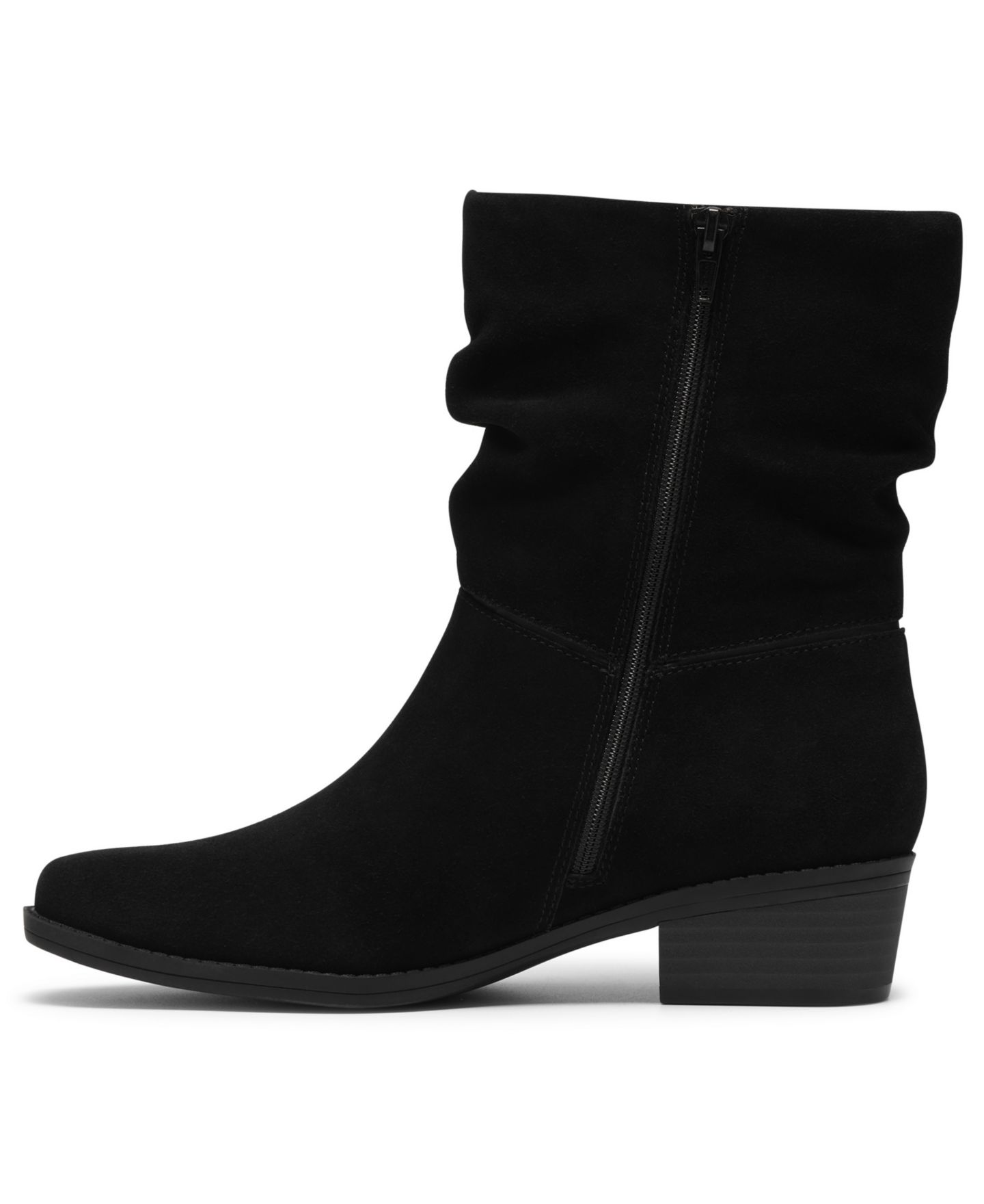Женские ботинки Clarks Danyelle Ruby Round Toe Booties, цвет: Чёрный замшевый — фото 6