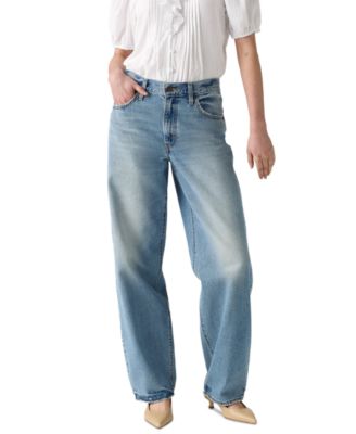 Premium Women's Mid-Rise Baggy Dad Jeans