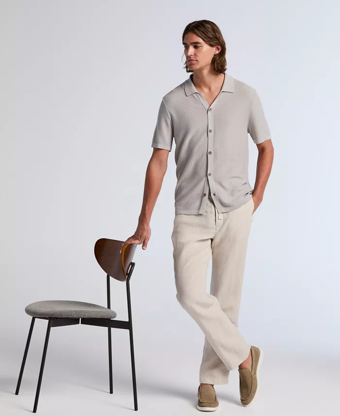 Men's Regular-Fit 100% Linen Drawstring Pants - thumbnail 8