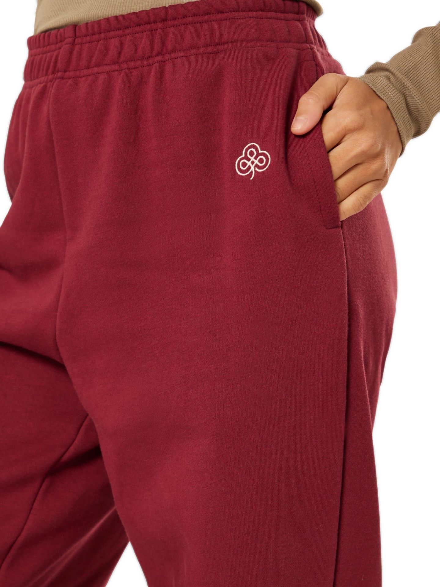 Женские брюки Be Athletica Varsity Athletica Cuffed Elastic-Waist, цвет: Гранатовый — фото 2