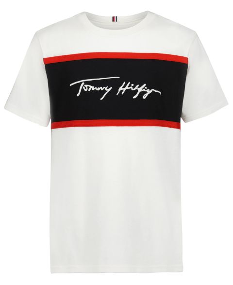 Футболка Tommy Hilfiger Color-Block Short-Sleeve T-Shirt для мальчиков, цвет: Белый