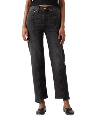 Women's Ribcage Seamed High-Rise Straight Ankle Jeans