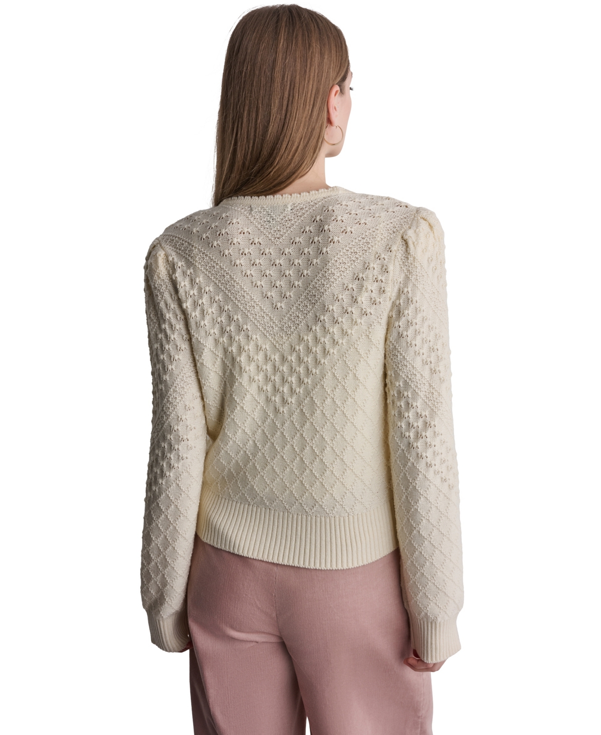 Bcbg Women's Fitted Textured Long-Sleeve Cardigan
