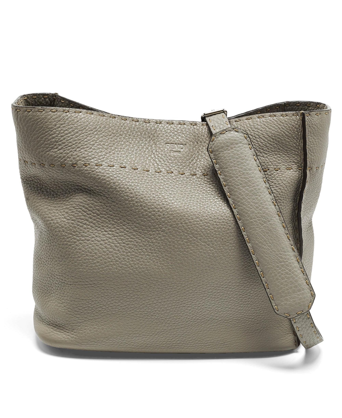 Pre-Owned Fendi Women's Anna Selleria Leather Bucket Bag