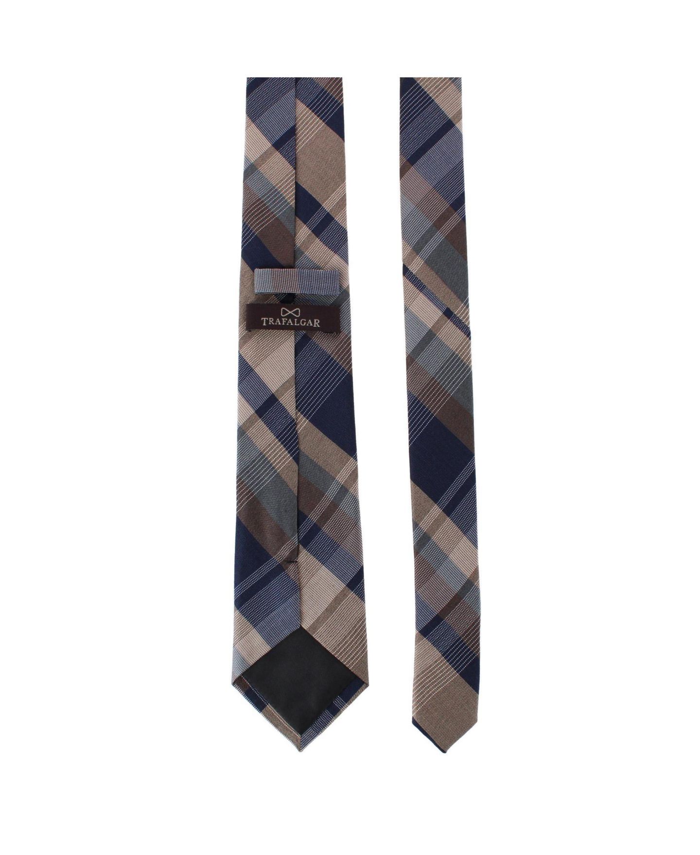 Мужские галстуки TRAFALGAR Rolando Plaid Silk-Wool Blend Slim Tie — фото 3