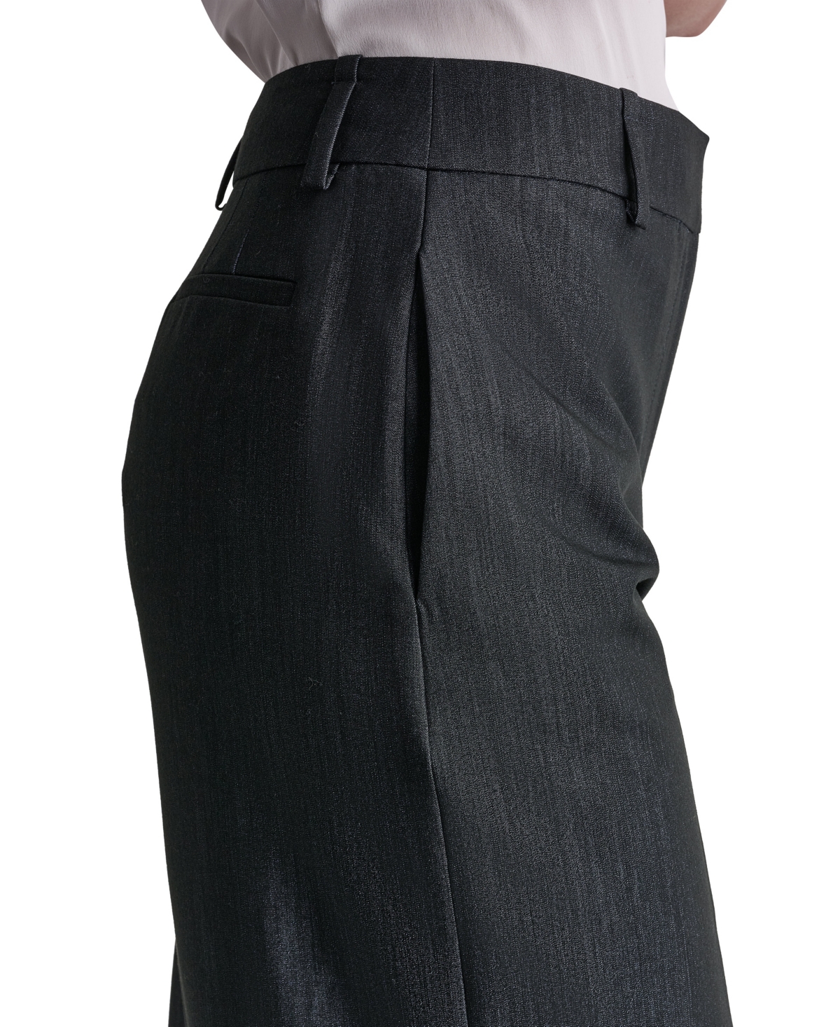 Bcbg Women's Wide-Leg High-Rise Faux Denim Pants