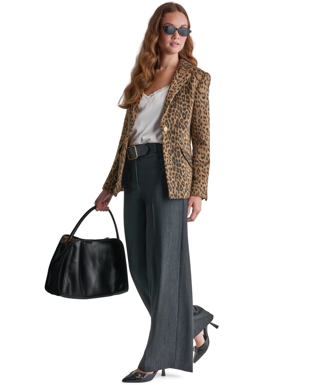 Bcbg Women's Leopard-Print Shoulder-Padded Blazer