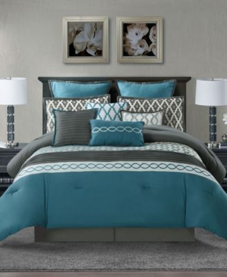 Caval Geometric 10-Piece Comforter Set, California King