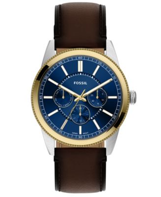 Men's Pearson Multi-Function Brown Leather Watch 42mm