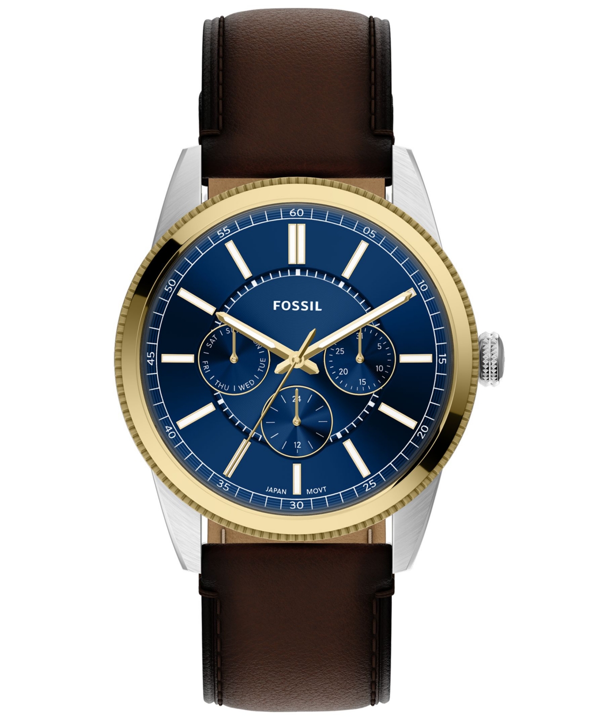 Fossil Men's Pearson Multi-Function Brown Leather Watch 42mm