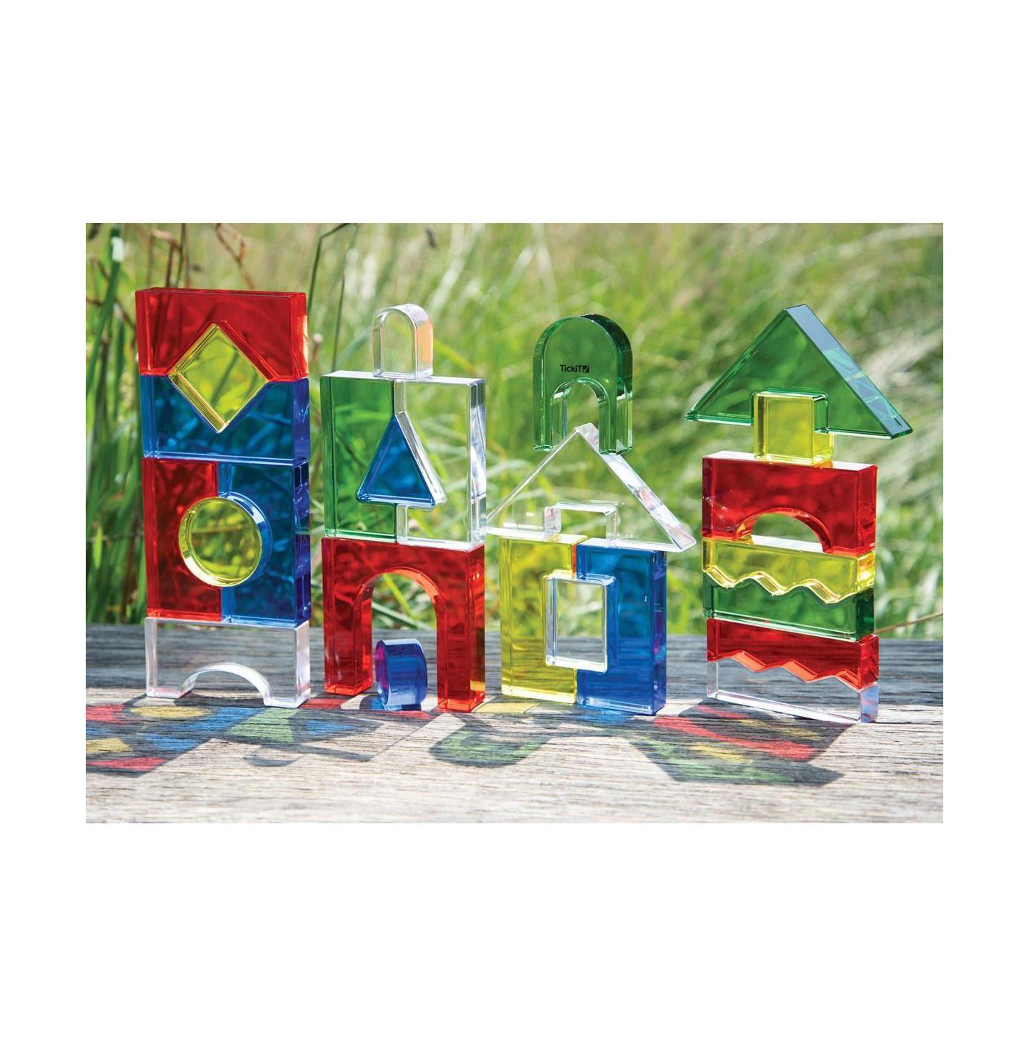 Детские конструкторы TickiT Color Crystal Blocks with Activity Cards - Set of 25 — фото 11