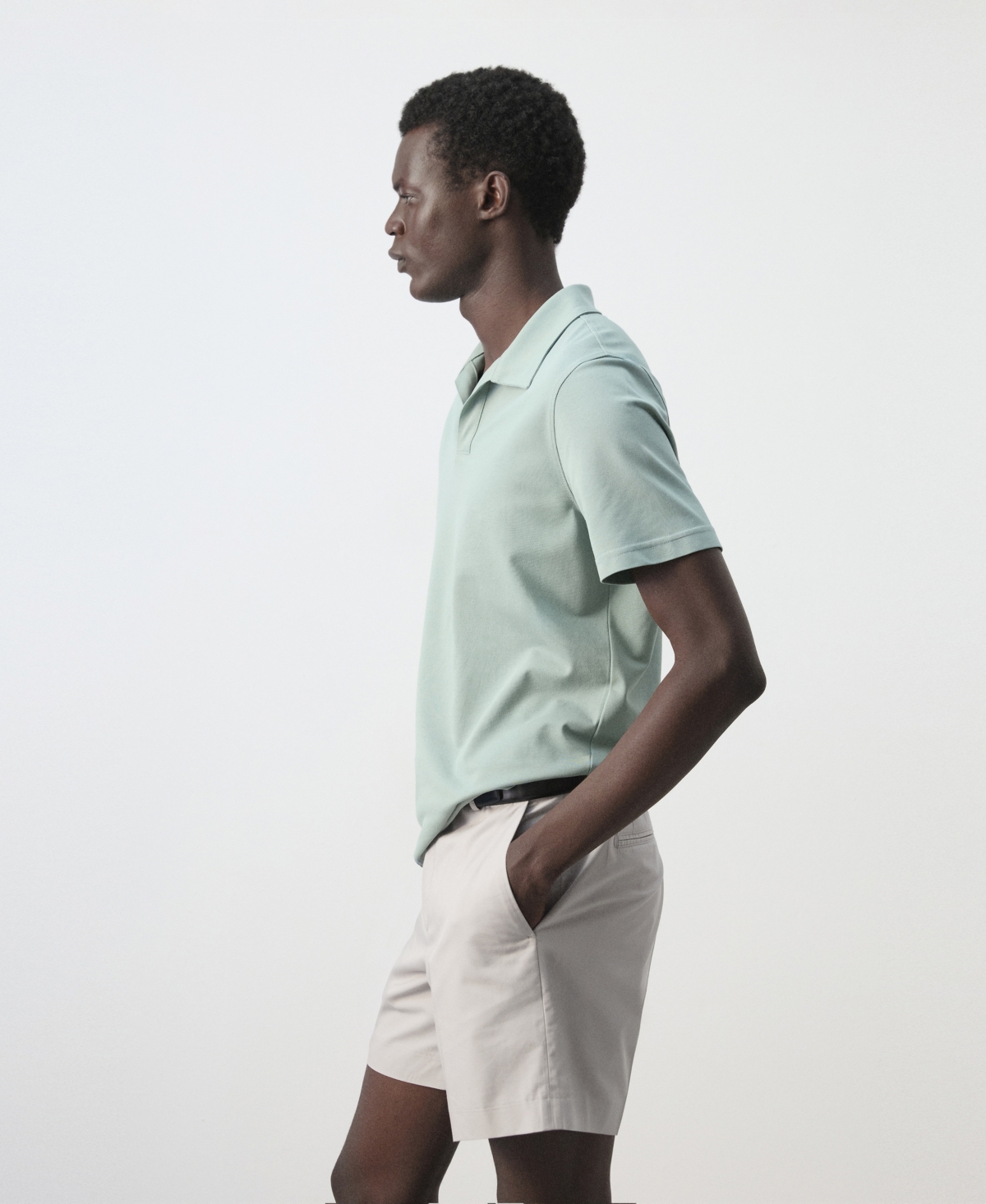 Mango Men's Slim-Fit Cotton-Blend Pique Polo Shirt