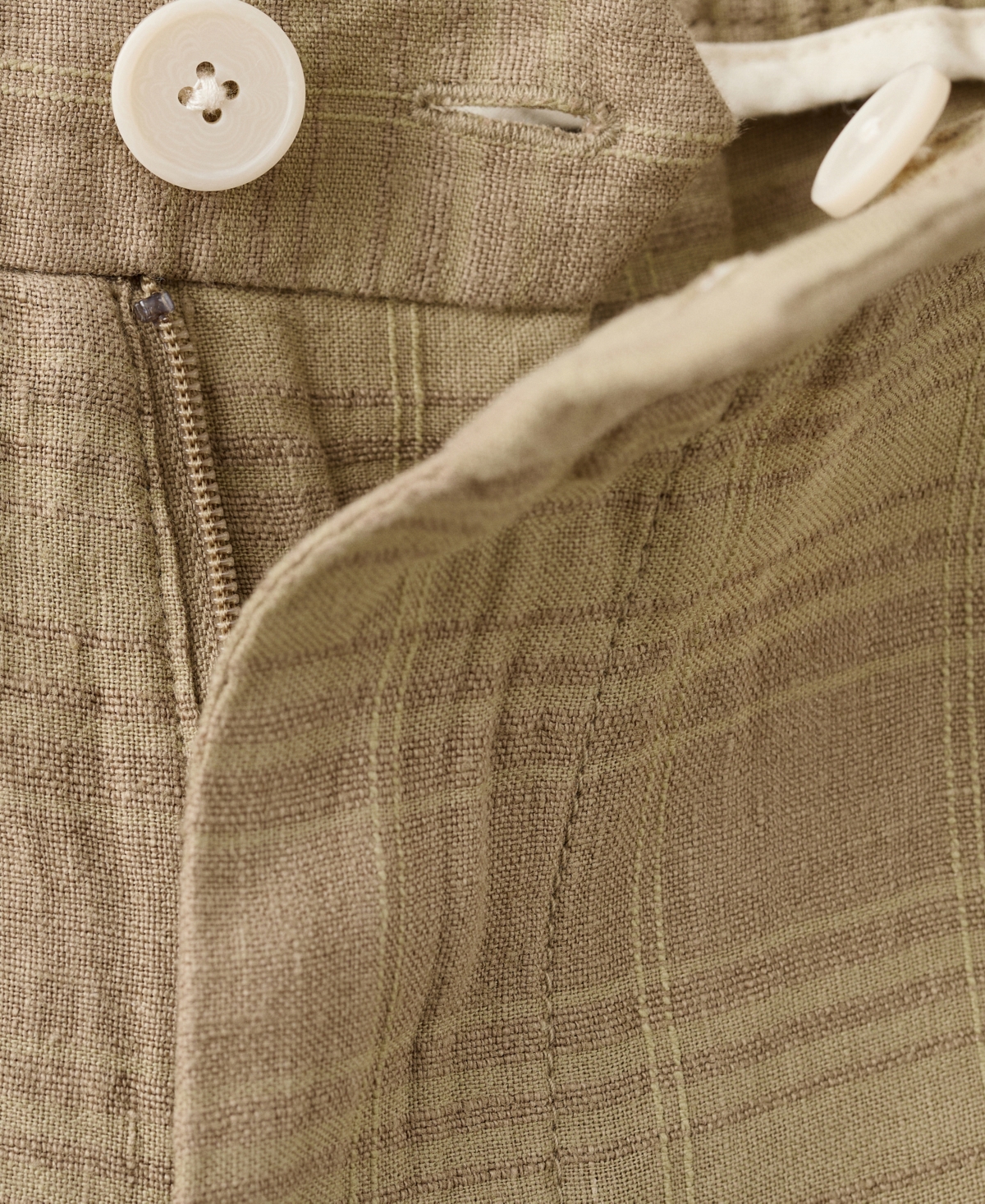 Mango Men's Check Linen-Blend Straight-Fit Bermuda Shorts, 8.54" Inseam