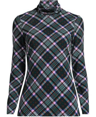 Plus Size Lightweight Jersey Long Sleeve Turtleneck