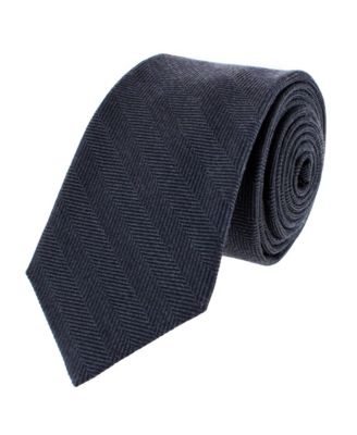 Men's Classy Herringbone Wool-Blend Slim Tie