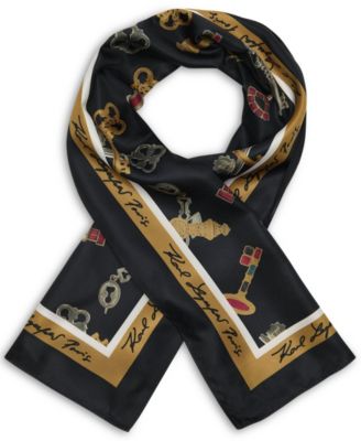 Key Print Square Scarf