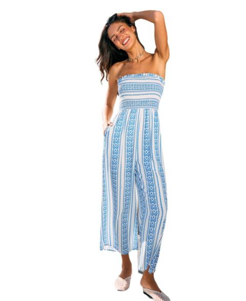 Женский комбинезон Cupshe Tulum Tide Floral Jumpsuit, цвет: Белый