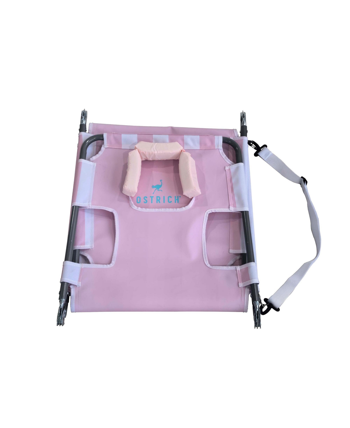 Ostrich The Original Chaise Lounge,Facedown Beach Pool Tanning Chair Pink Stripe