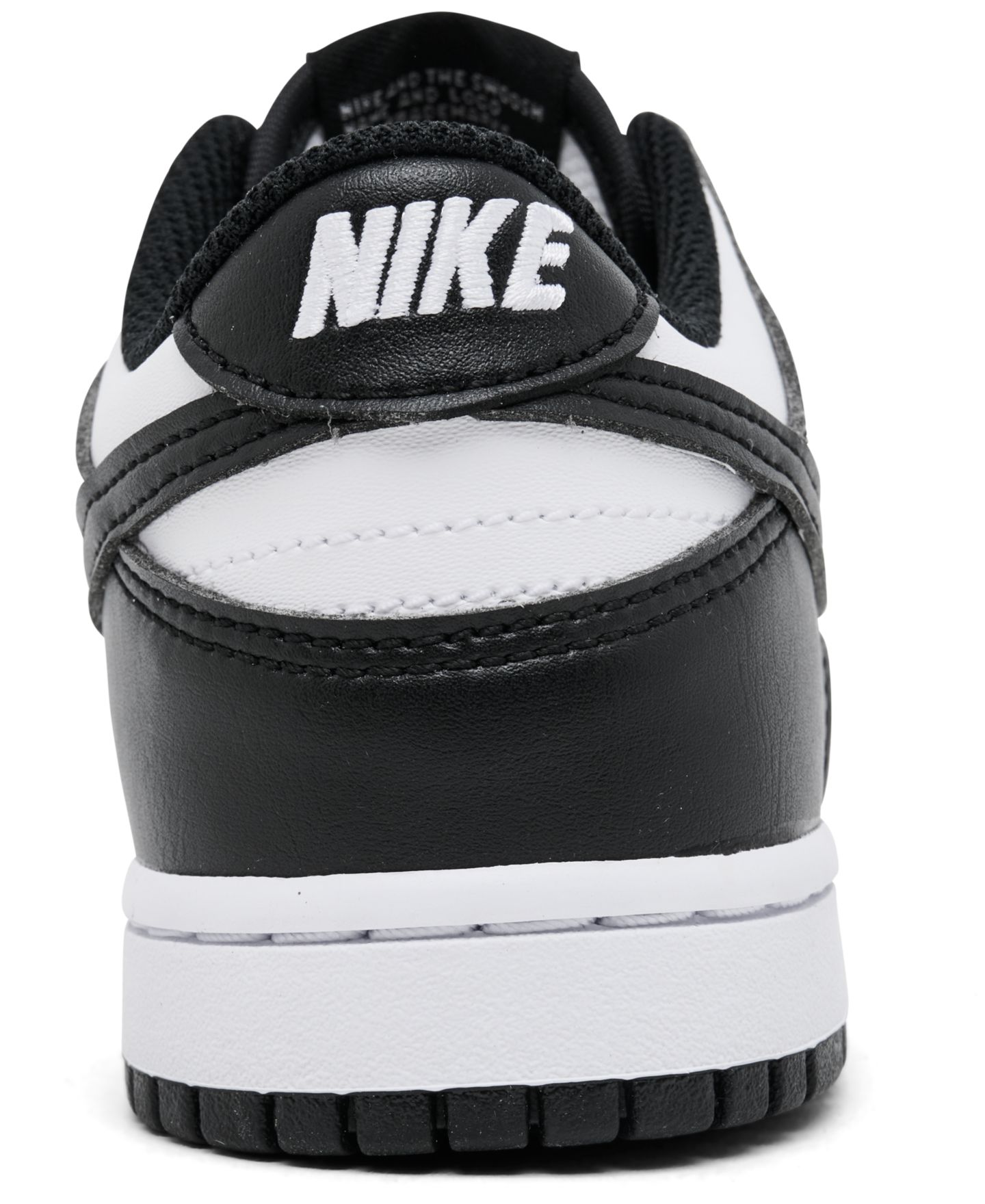 Детские кожаные кроссовки Nike Dunk Low, цвет: Белый / Чёрный — фото 4